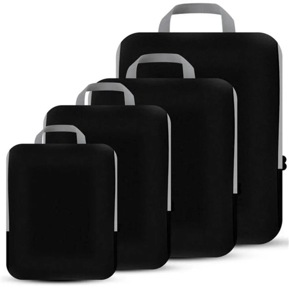 4 Set Compression Packing Cubes Travel - Travel Accessories Expandable Packing